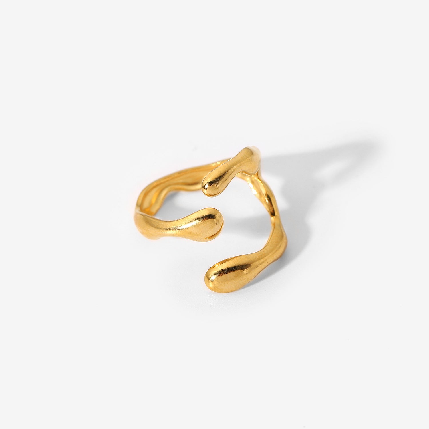 Wholesale Small irregular simple open titanium steel ring